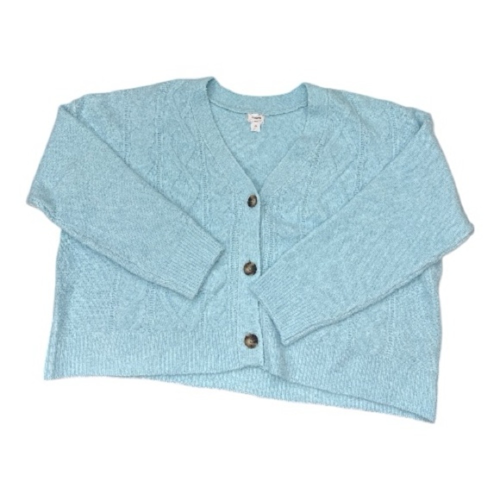 Auden Women’s Light Blue Soft and Cozy Cardigan Button Down Sweater Size 2X NWT